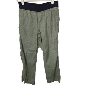 Prana Womens Hemp Straight Leg Pull On Pants S Gorpcore Granola Girl Hike Trail